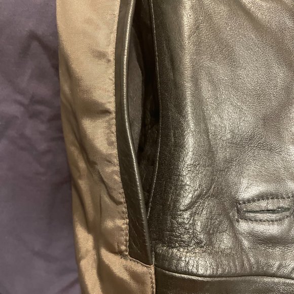 Banana Republic Black Leather Blazer - M - Picture 12 of 14